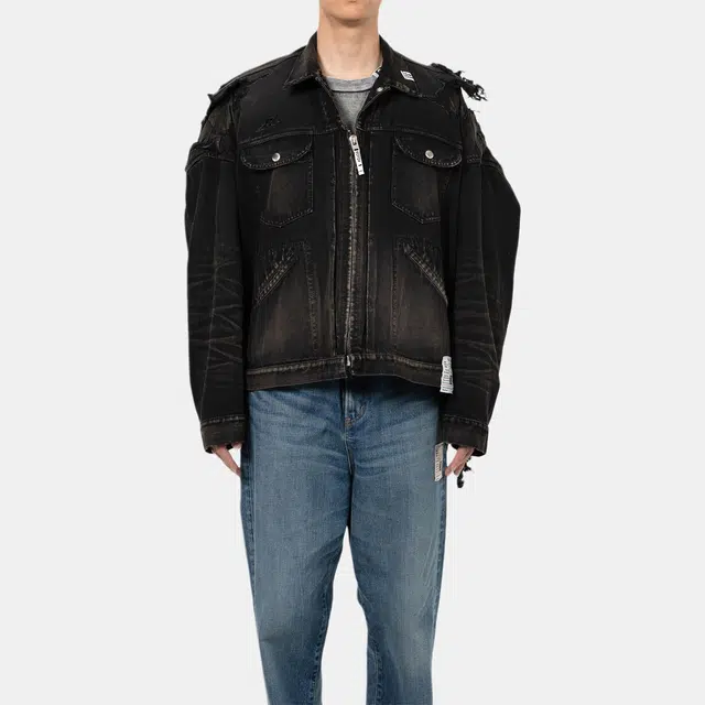 Maison Mihara Yasuhiro FW25 Military Jacket Layered Denim Jacket 2025