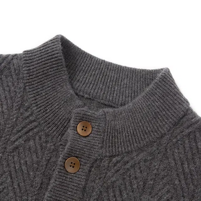 恒源祥 纯色休闲百搭舒适长袖毛衣 男女同款