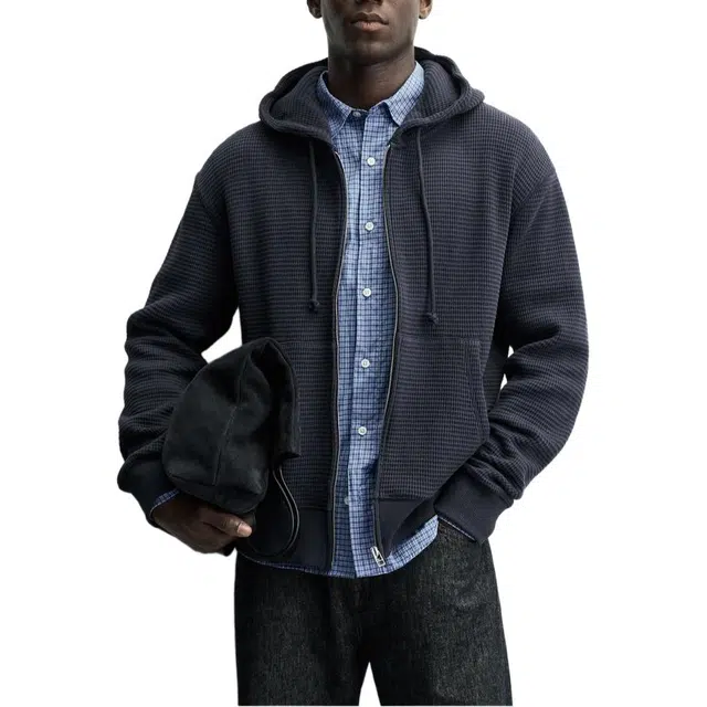 ZARA Checked Zip Hoodie