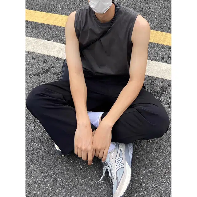 徐百货 坎肩外穿美式潮牌健身服内搭运动百搭速干无袖打底衫夏季背心 男女同款
