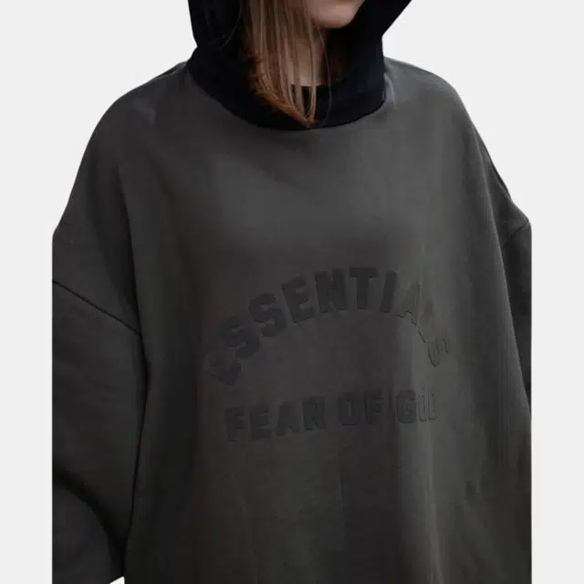 Fear of God Essentials Nylon Fleece Hoodie Ink/Jet Black