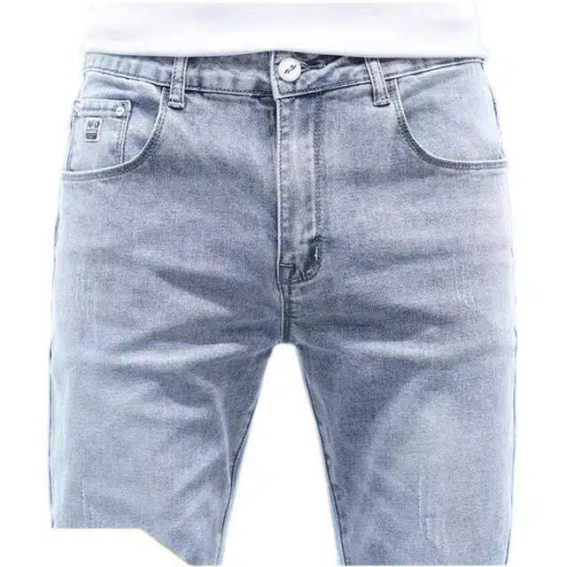 一碗士多 美式潮牌男士夏季修身弹力百搭长牛仔裤 男款