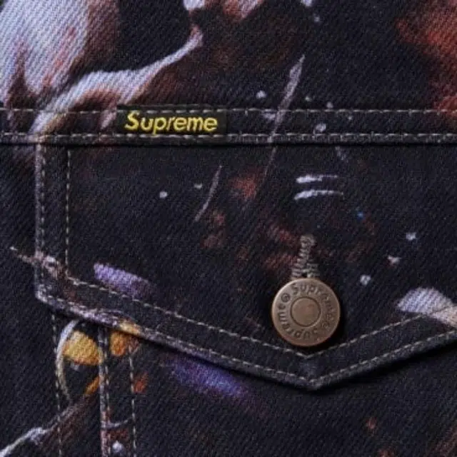 Supreme x Frank Frazetta FW24 WEEK15 Faux Shearling Lined Trucker Jacket