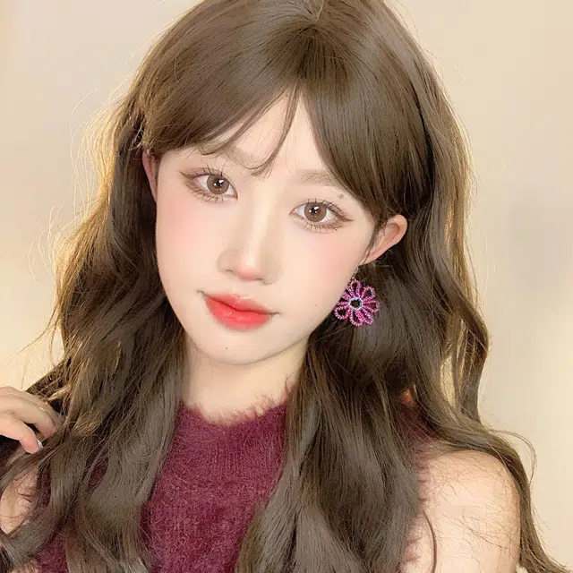 【多巴胺~粉色甜美辣妹】 攸委 度假浪漫爱心精致花朵耳钉甜妹可爱少女心耳环 合金 仙女海边小众设计感高级时尚百搭耳饰撞色串珠 女款