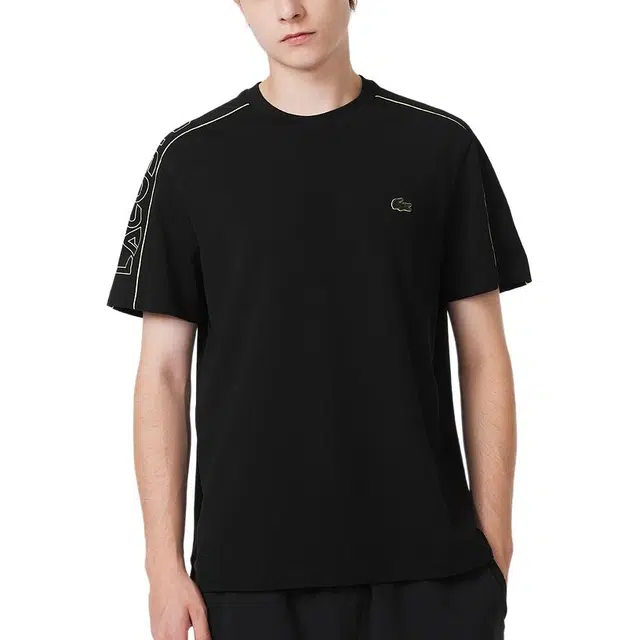 Lacoste Solid Color Short Sleeve T-Shirt Black