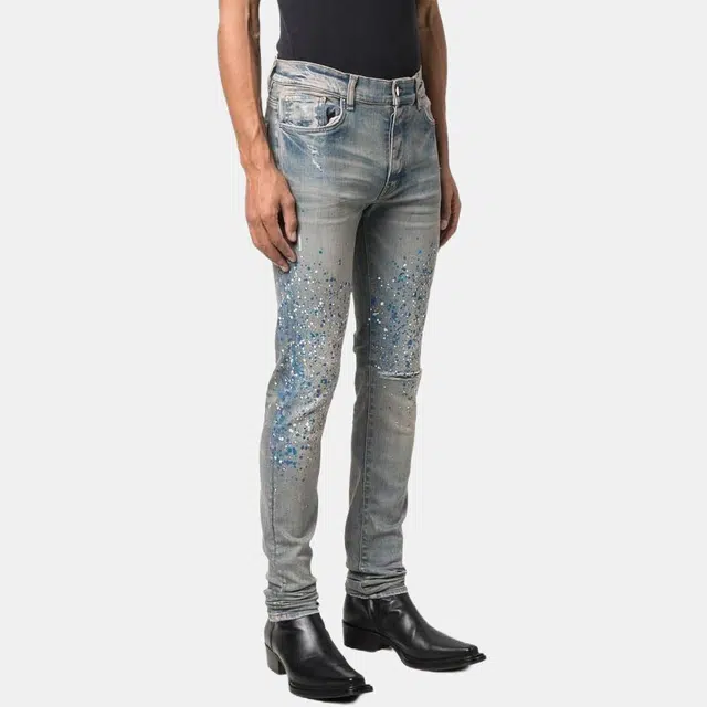 AMIRI 22 Distressed Jeans Blue