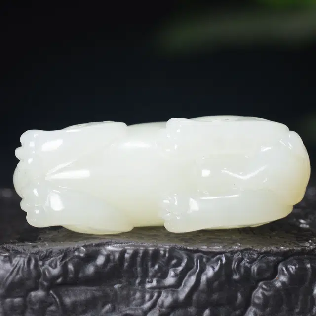 匠心琢玉 仿古貔貅 国潮瑞兽 新中式 和田玉 吊坠 男款 白玉