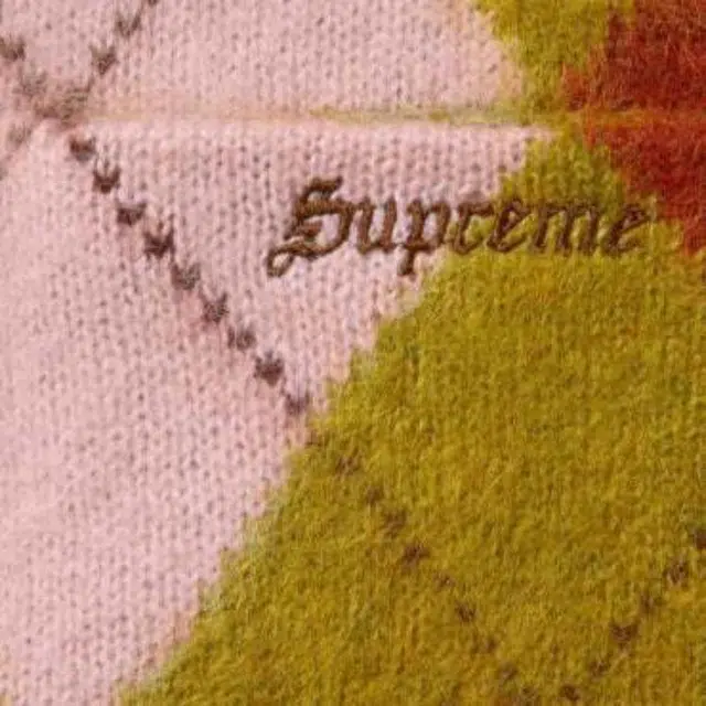 Supreme SS24 WEEK1 BRUSHED ARGYLE ZIP UP VEST V
