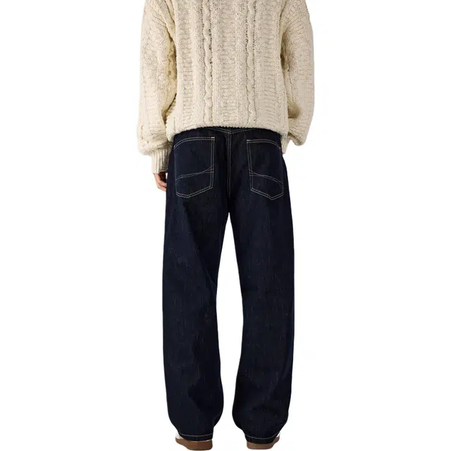 帝狼牛 简风复古原牛丹宁明线高级感慵懒日常通勤 牛仔裤 男女同款