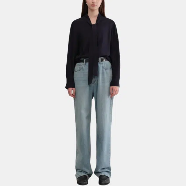 Dunst TIE BLOUSE NAVY