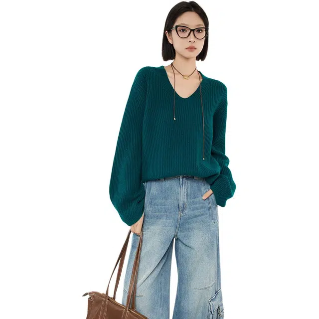 美洋 羊绒羊毛元宝针毛衣 女款