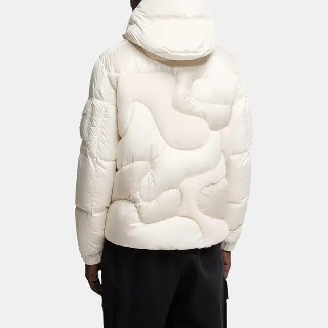 Moncler Candes Hooded Teddy Intarsia Short Down Jacket