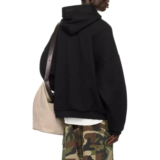Fear of God Essentials Fall24 BACK TO SCHOOL Fleece Hoodie Logo BLACK
