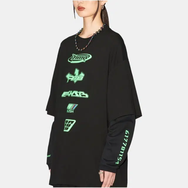 AMBUSH SS23 Layered Crewneck Sweatshirt Black