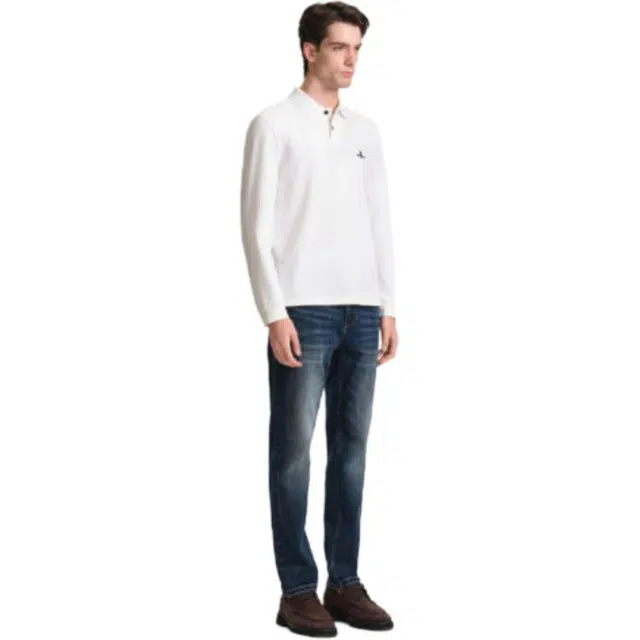 比音勒芬 静默复古老钱风穿搭舒适百搭时尚大气气质都市质感基础秋季休闲经典复古水洗棉感弹力日常百搭亲肤长裤牛仔裤 男款