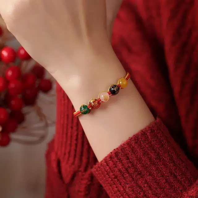 浮笙梦 五路财神手绳#好运 玛瑙 饰品 男女同款情侣款
