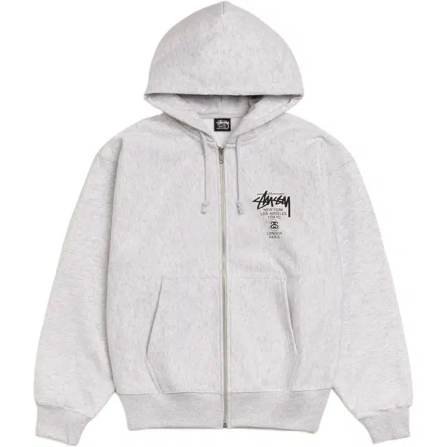 Stussy WORLD TOUR ZIP HOODIE logo