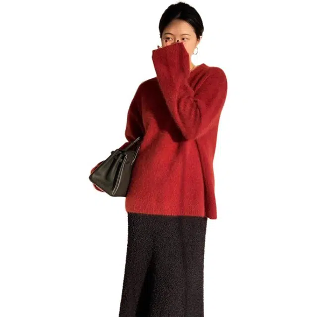 欧阳喜 宽松慵懒风软糯时尚感毛衣 女款