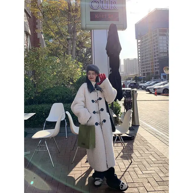 邓大喵 美拉德羊羔毛外套女冬季加厚加棉显瘦显高长款大衣皮草 女款