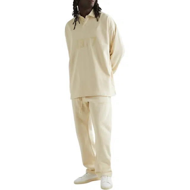 Fear of God Essentials FW22 1977 Henley Rugby in Egg Shell Polo