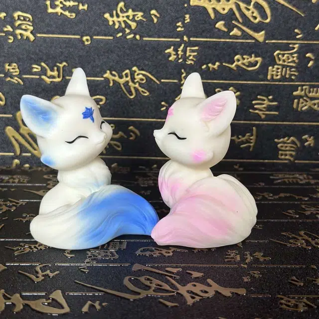 爵倾 左右狐狸（彩绘） 象牙果 菩提 男女同款情侣款