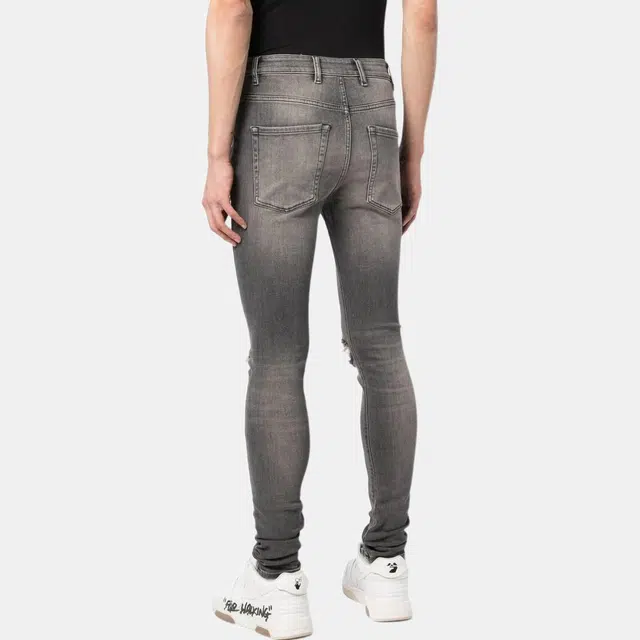 REPRESENT FW22 Grey Distressed Skinny Jeans