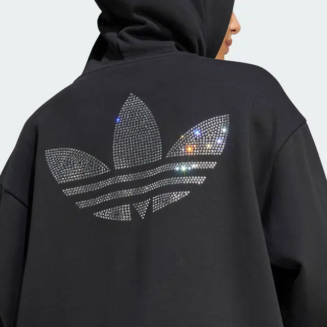 adidas originals Embellished Oversized Hoodie Logo