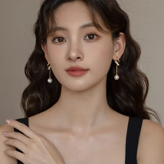 韵系 法式高级感长款流苏珍珠 轻奢小众设计 耳环 女款