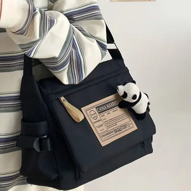 Warrior Nylon Shoulder Bag White