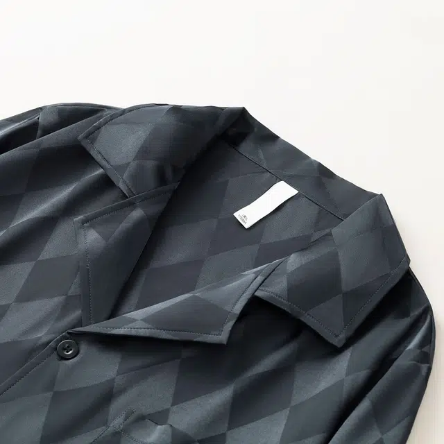 可人儿 冰丝长袖睡衣休闲简约格纹开衫外穿家居套装 春秋季 男款炭黑色