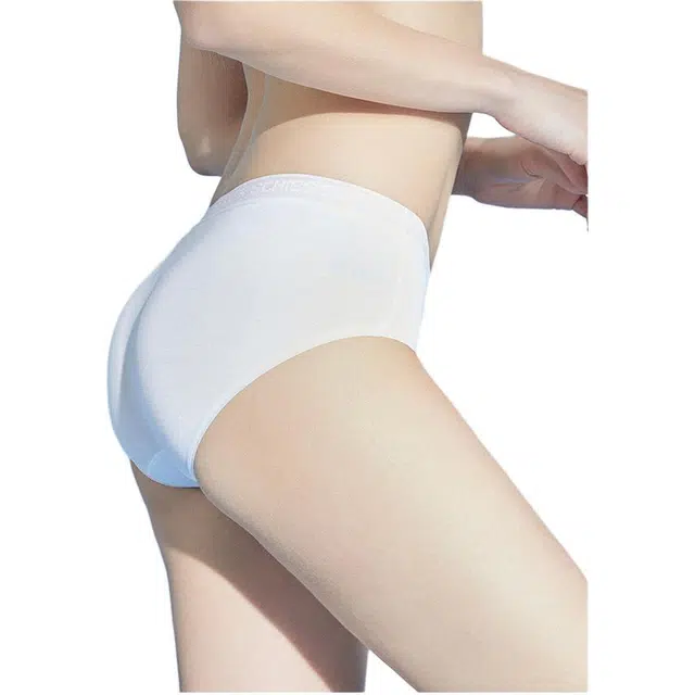 舒雅 透气平角纯色简约中腰内裤 女款