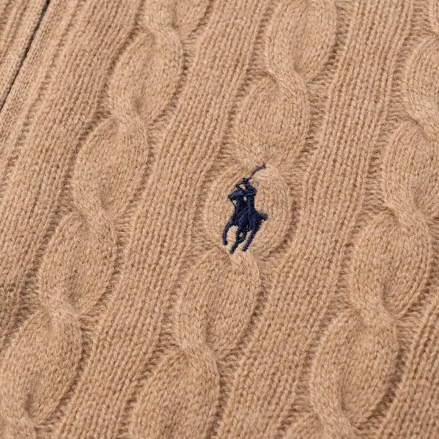 Polo Ralph Lauren FW24 Cable Knit Sweater Camel