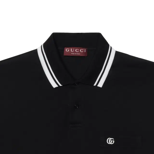 GUCCI Striped Polo Shirt Black