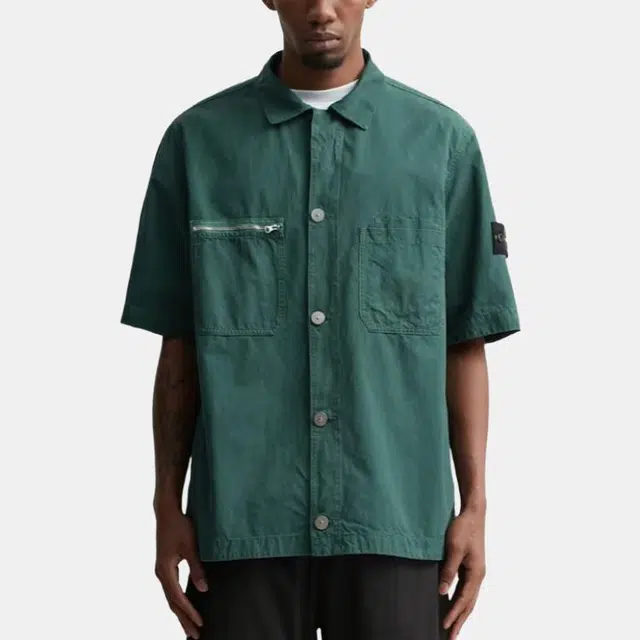 Stone Island 23SS Bottle Green Shirt