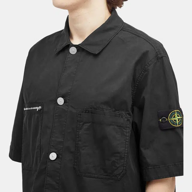 Stone Island FW24 Black Short Sleeve Shirt
