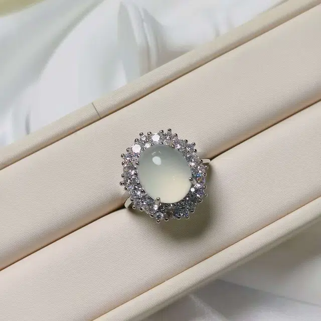 识恩 白月光复古红本命年 森系甜美通勤百搭气质时尚优雅文艺小众设计#好运 玉髓 戒指 女款