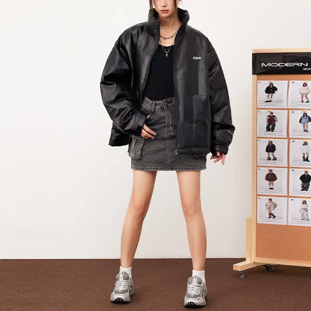 佐贝卡 美式复古工装棉服 女款 黑色