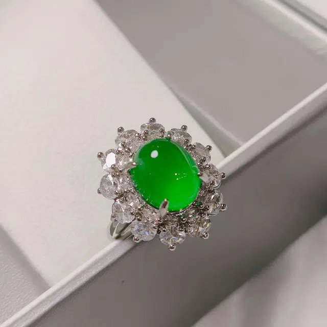 识恩 森系甜美通勤气质时尚优雅文艺小众设计#好运 玉髓 戒指 女款