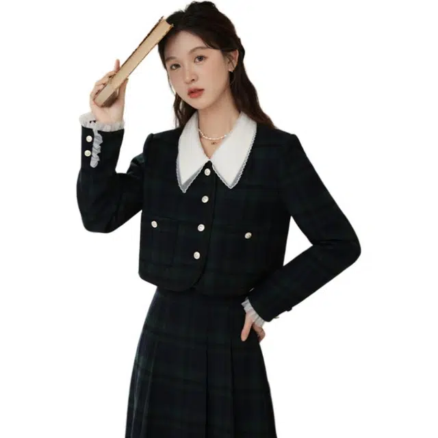 鹿向南 高级感时尚舒适休闲长裙 女款 绿色