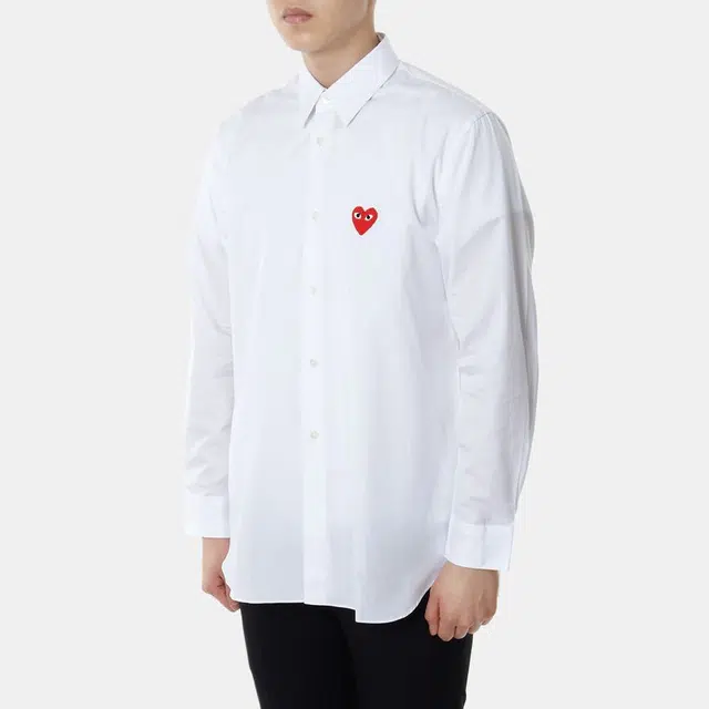 CDG Play Red Emblem Button Down