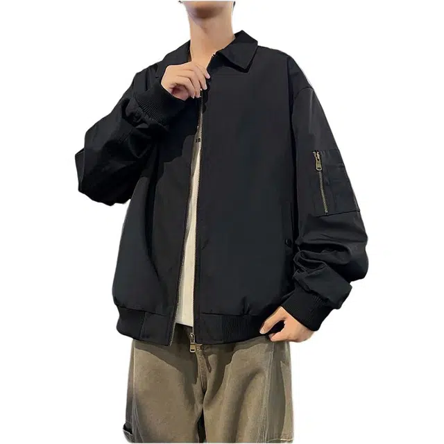 法文箱子 春秋美式复古翻领外套潮流百搭设计感休闲夹克 男款