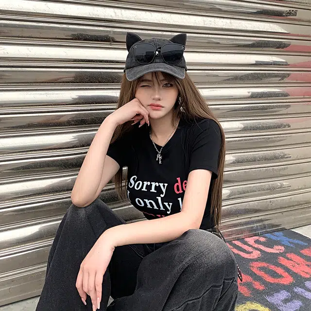 尚先生 猫耳墨镜可拆卸自带组合装太阳镜 潮流百搭遮阳 大头围可戴 棉 鸭舌帽 男女同款情侣款