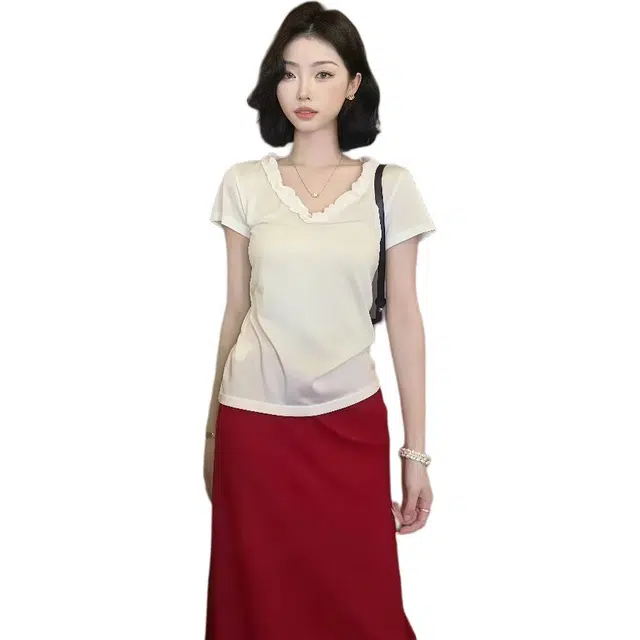 沐晓欣 通勤休闲百搭简约裙装套装 女款