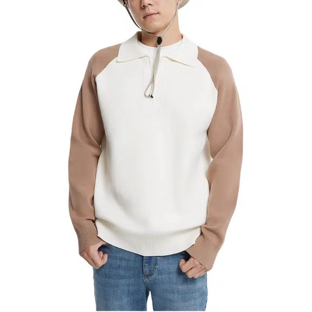 美特斯邦威 舒适套头纯色毛衣 男女同款