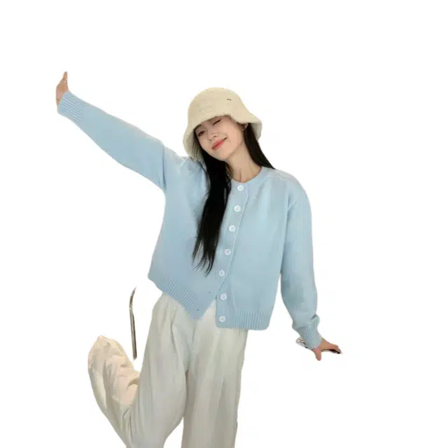 望莱仕 时尚适中合身长袖针织衫 女款