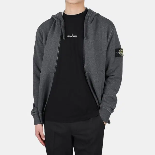 Stone Island SS23 Logo Hoodie Smoke Grey