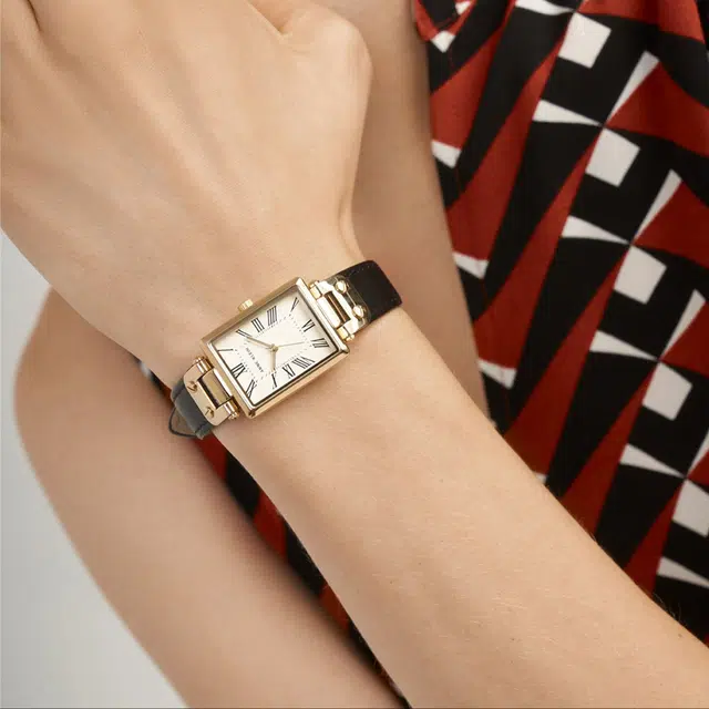 Anne Klein Quartz Leather Strap Watch