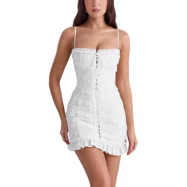 HOUSE OF CB MARLENE 3D White