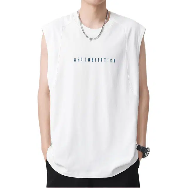 米素力 宽松潮流休闲时尚无袖背心 男款