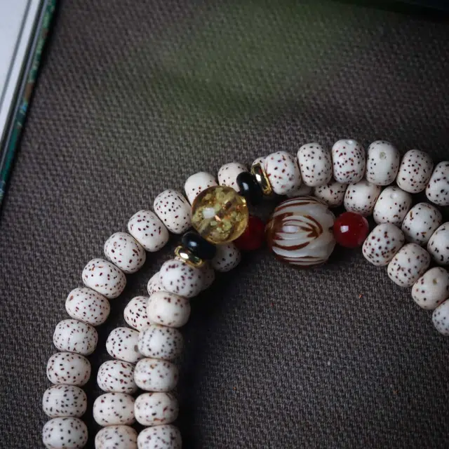 爵倾 中国结款 搭配金沙夜光琉璃腰珠 阿拉善三通 中国结羊角珠配饰 星月菩提 珠串 男女同款情侣款